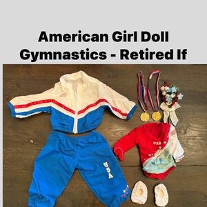 American Girl Gymnastics Set - Blue, Red, and White- Retired